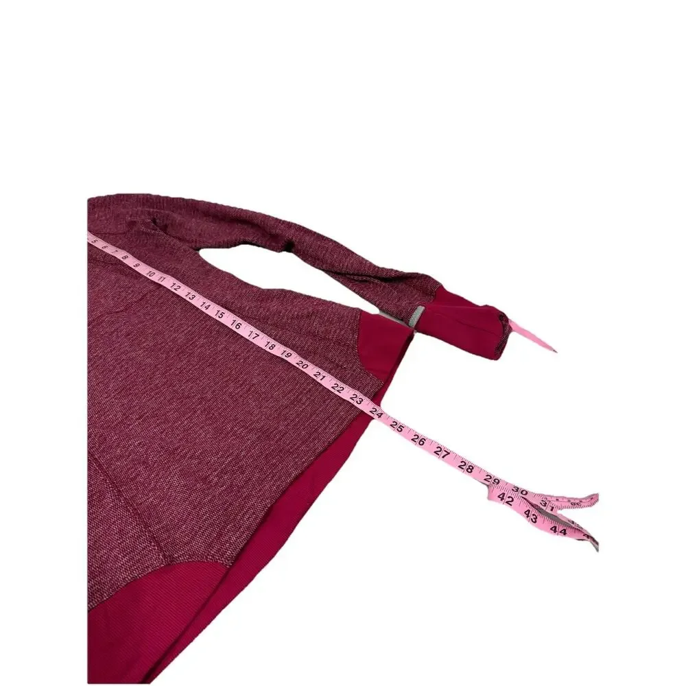 Lululemon Runderful 1/2 Zip Mini Check Pique Bordeaux Drama Heathered Berry 4/6?